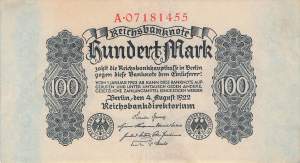100 Mark 1922 ro.72 A